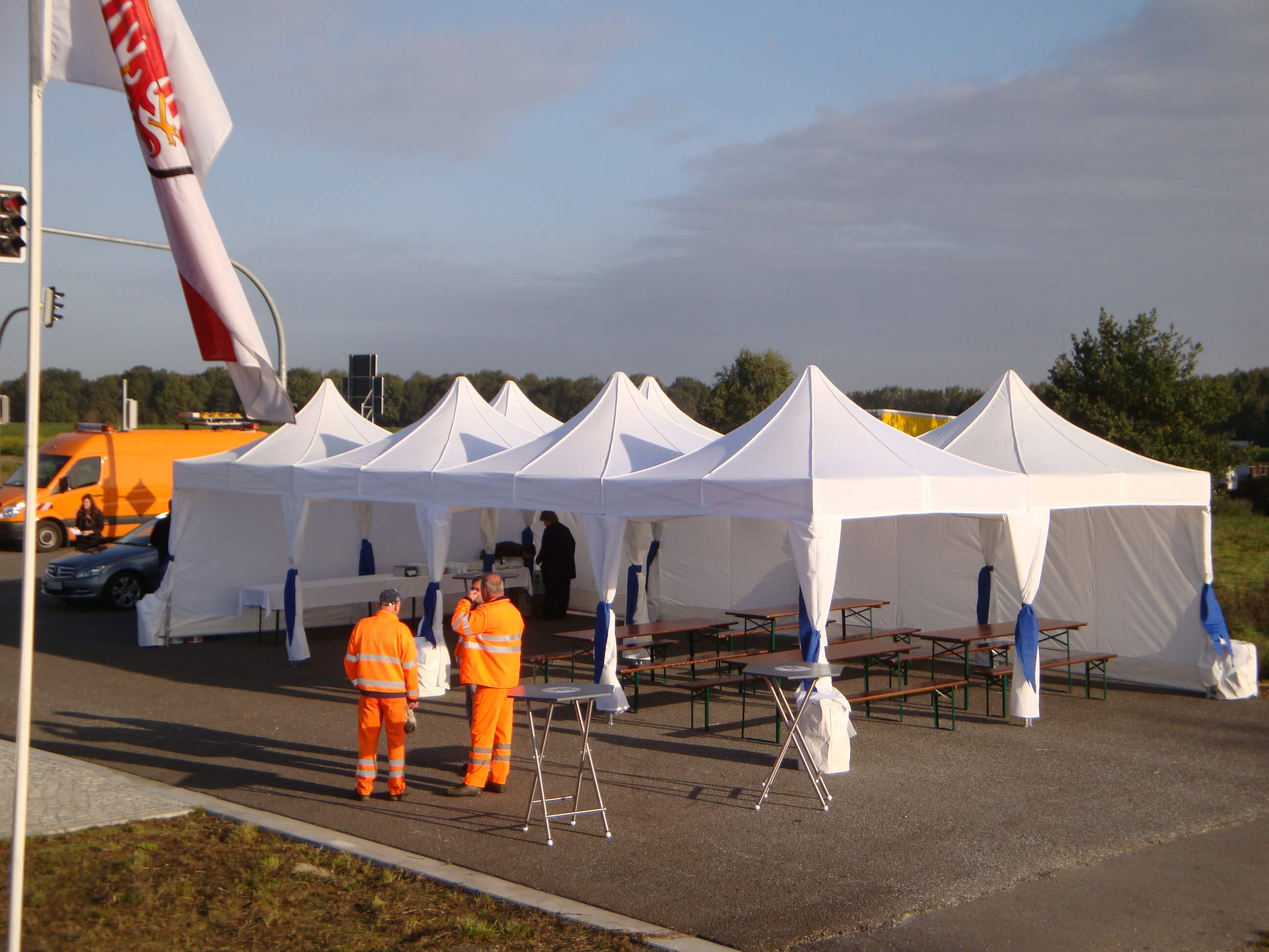 Faltzelt Vermietung Firmenevent